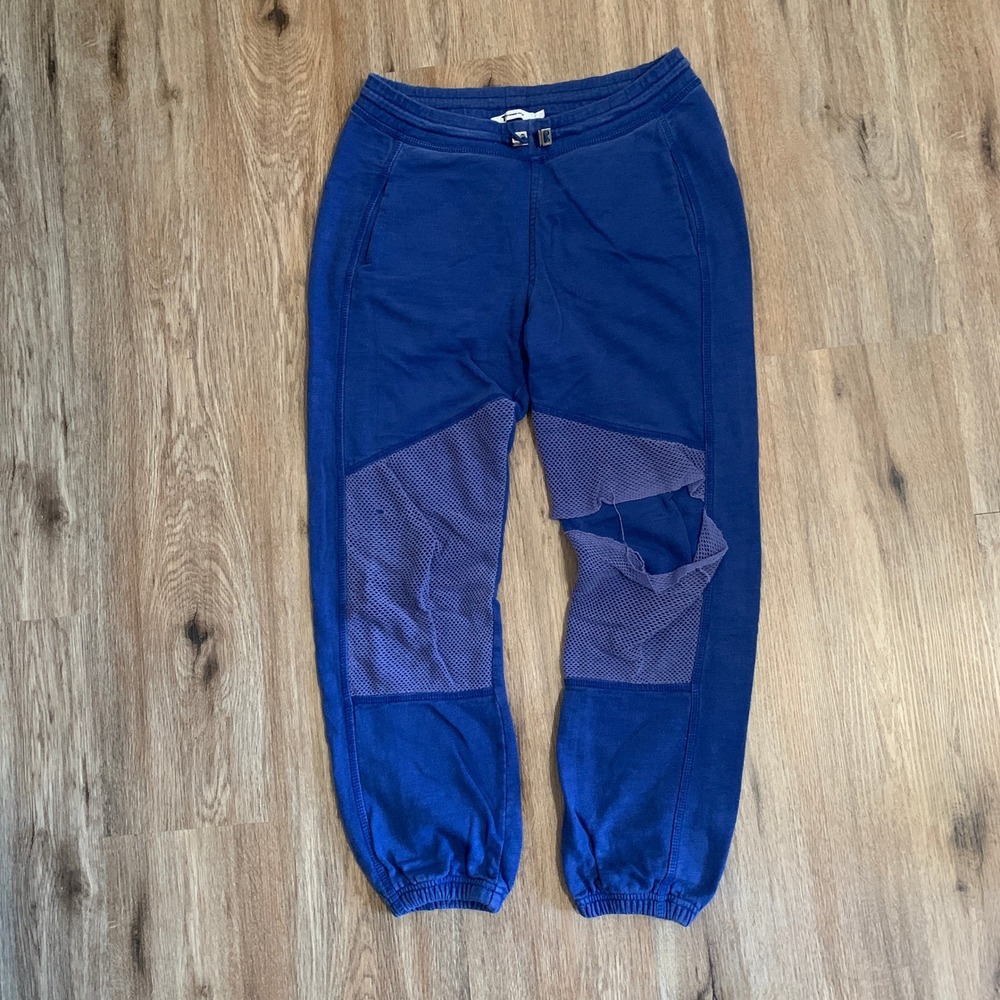 RARE alexanderwang.t mesh knee jogger sweat pants in blue - size xs womens